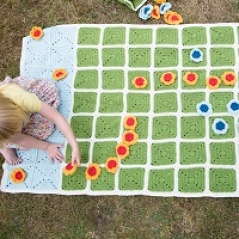 Four-In-A-Row Picnic Blanket