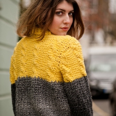Tunisian Cable and Rib Sweater