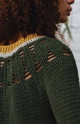 Leaf Yoke Sweater, Inside Crochet
