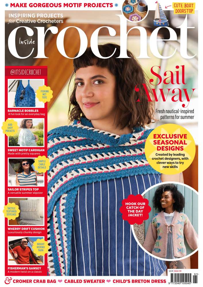 The front cover of the latest Inside Crochet magazine